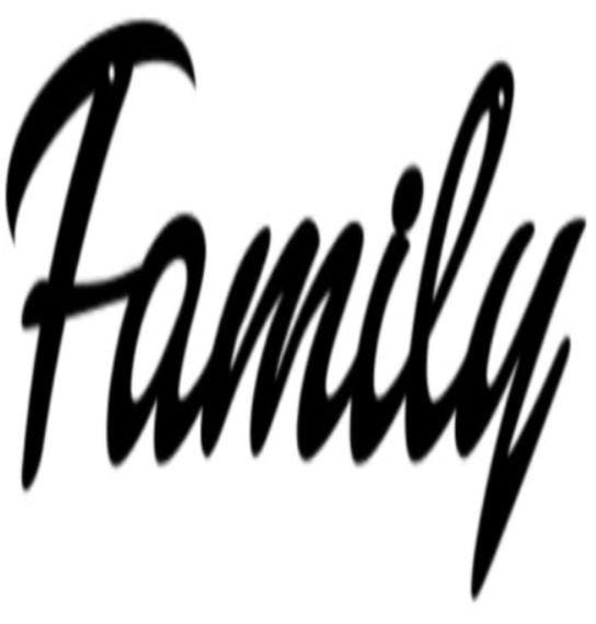 Family 3D letter